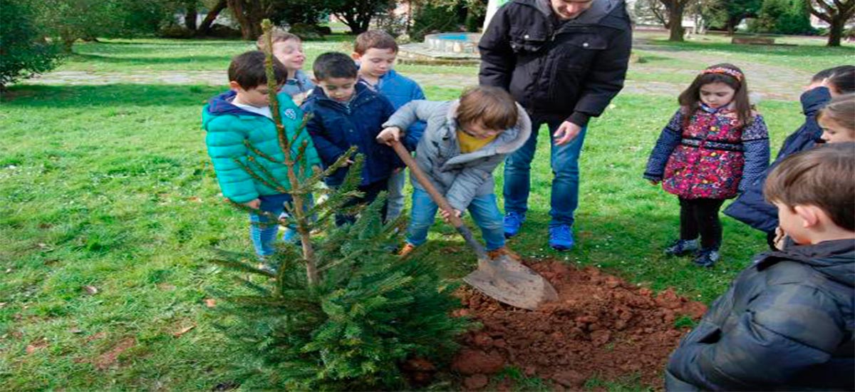 La Fundación Apadrina un árbol celebra el Día del Árbol con los niños de Jadraque y Cogolludo